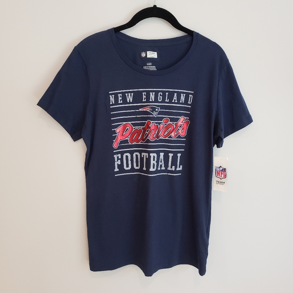 NFL New England Patriots Logo T-Shirt, Womens Lg